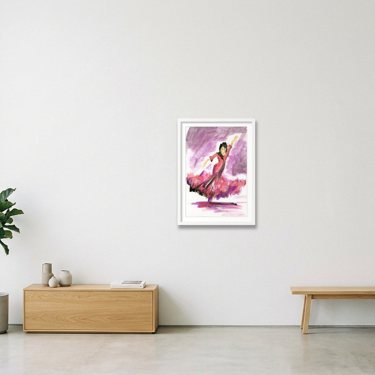 Sevillana · Lámina 42×59 cm con marco blanco