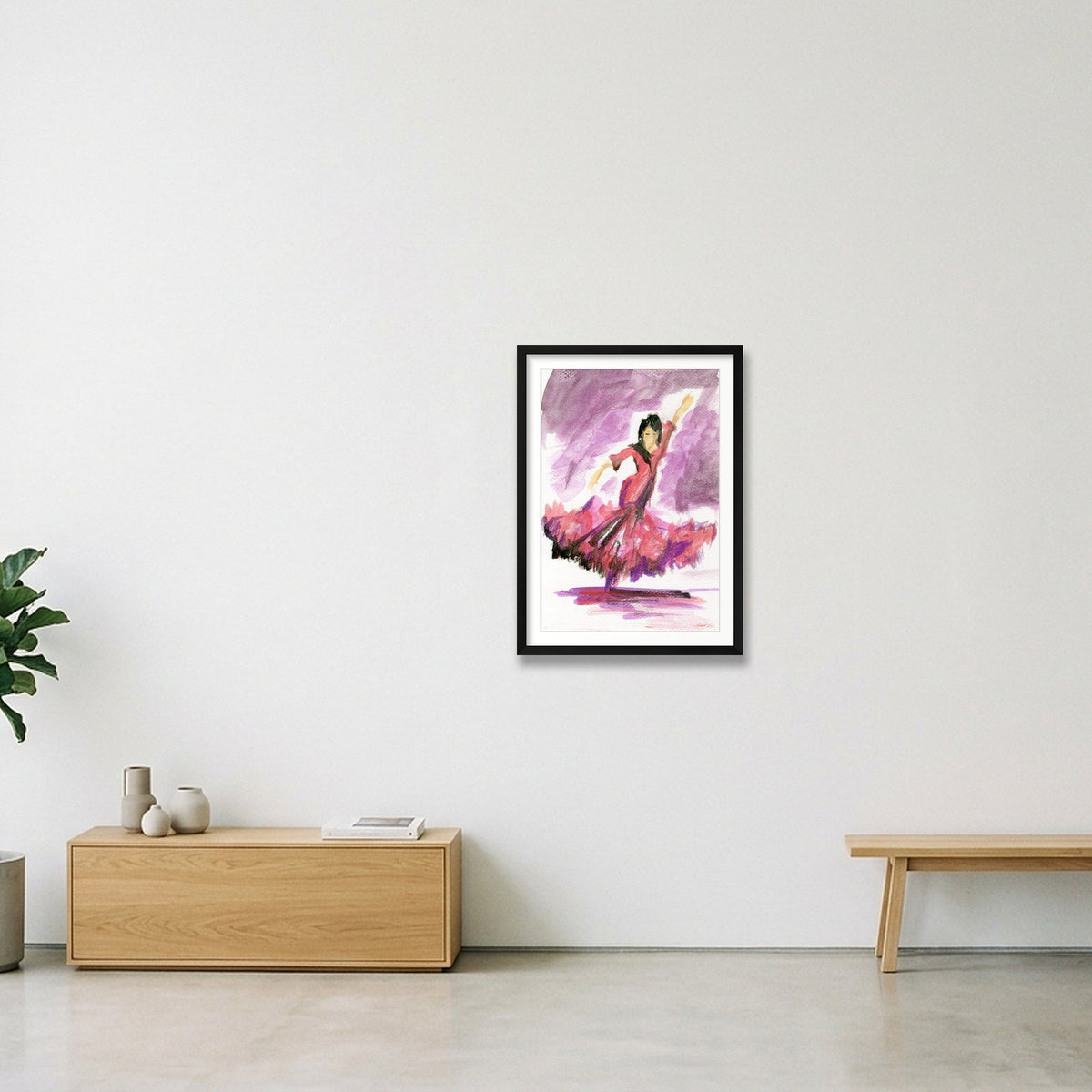 Sevillana · Lámina 42×59 cm con marco negro