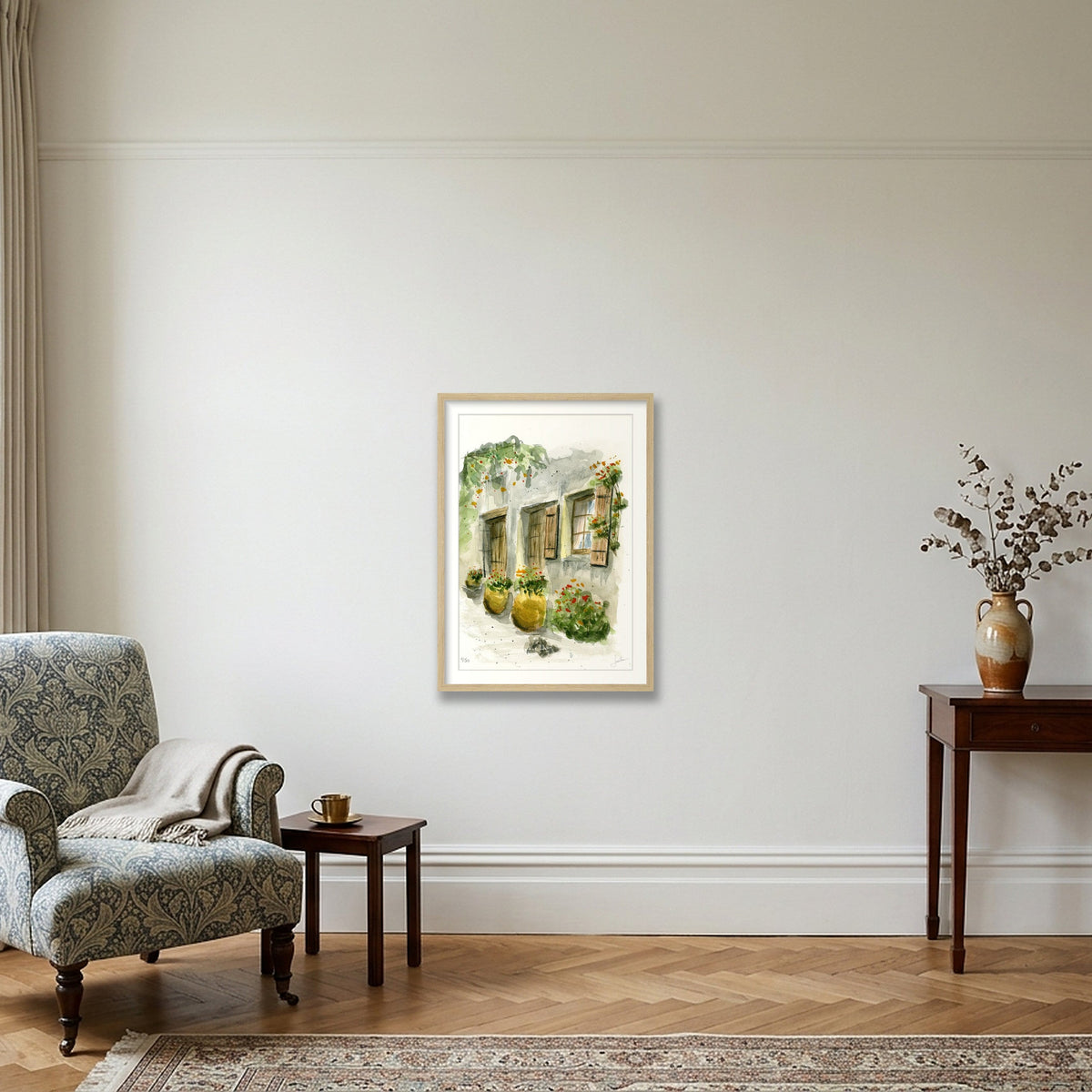 La Provenza · Lámina 42×59 cm con marco roble
